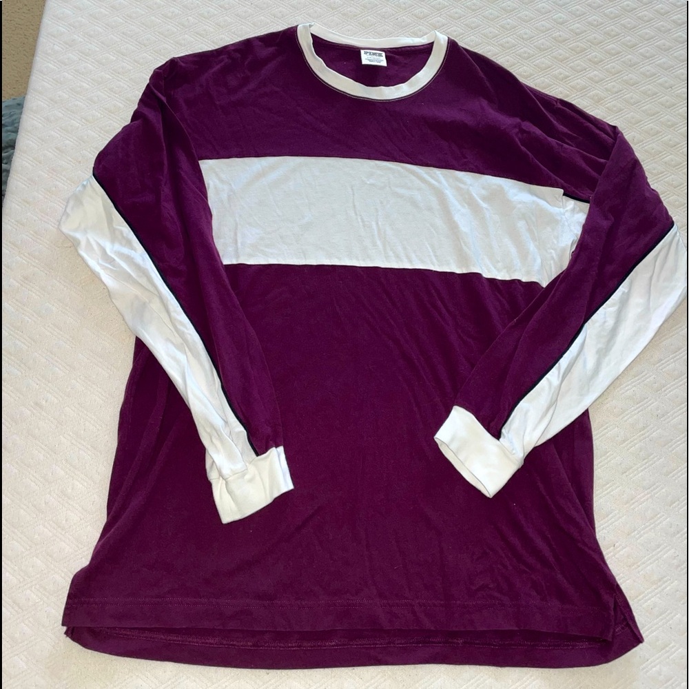 Pink Victoria’s Secret Long Sleeve Maroon & White Long Sleeve